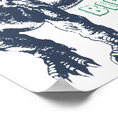 Dinosaur T-Rex Party Pet Birthday Welkomstteken Poster (Hoek)