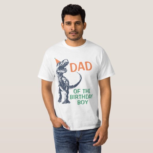 Dinosaur T-Rex Party Pet Pap van de Biedendag Boy T-shirt (Voorkant volledig)