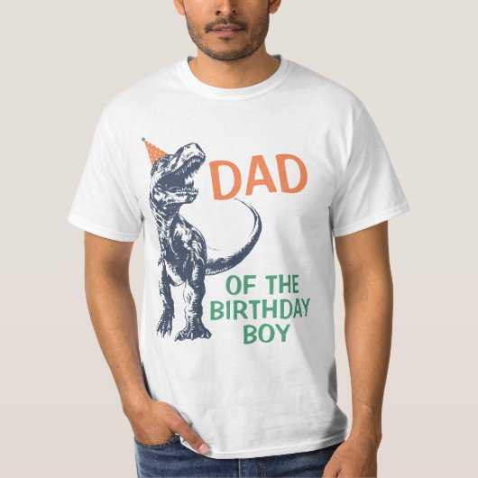 Dinosaur T-Rex Party Pet Pap van de Biedendag Boy T-shirt (Voorkant)