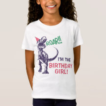 Dinosaur T-Rex Party Pet Pink Paars Birthday Girl