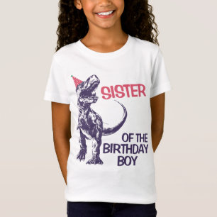 Dinosaur T-Rex Party Pet zuster van Birthday Boy T-shirt