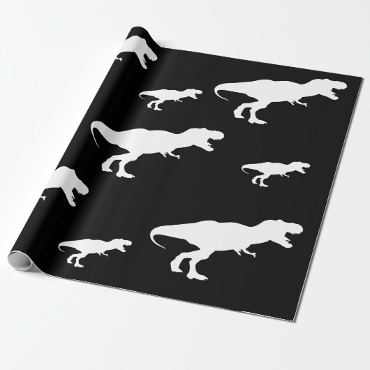 Dinosaur T Rex Pattern Cadeaupapier (Uitgerold)