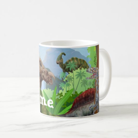 Dinosaur T Rex Personalized Coffee Mok, Cup Koffiemok (Voorkant rechts)