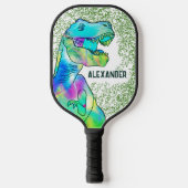 Dinosaur T Rex Personalized Pickleball Paddle (Voorkant)