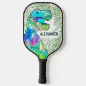Dinosaur T Rex Personalized Pickleball Paddle (Achterkant)