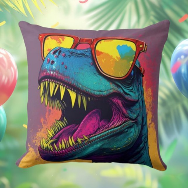 Dinosaur T Rex Roar Sierkussen (Transform your child's dinosaur bedroom with our personalized T-Rex throw pillow! )
