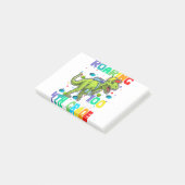 Dinosaur T-Rex Roaring in 100 dagen van de vierde Post-it® Notes (Schuin)