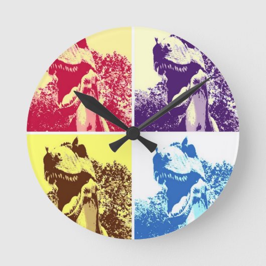 Dinosaur T-Rex Ronde Klok (Voorkant)