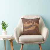 Dinosaur T-rex Skeleton Fossil Brown Kinder Room Kussen (Stoel)