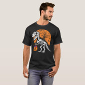 Dinosaur T rex Skeleton Halloween Pumpkin Boys Kid T-shirt (Voorkant volledig)
