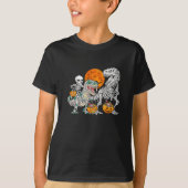 Dinosaur T Rex Skeleton Halloween T-shirt (Voorkant)