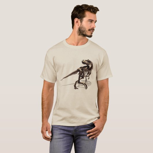 Dinosaur T-Rex Skeleton T-shirt (Voorkant volledig)