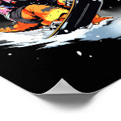 Dinosaur T-rex Snowboard Snowboard Snowboarder Win Poster (Hoek)