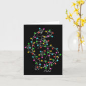 Dinosaur T-rex Tree Christmas Sweater Xmas Pet Din Kaart (Gele Bloem)