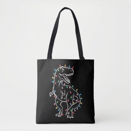 Dinosaur T-rex Tree Christmas Xmas Pet Dino Trex  Tote Bag (Voorkant)