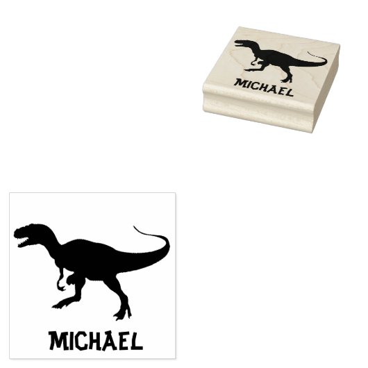 Dinosaur T-Rex Tyrannosaurus Persoonlijk Rubberstempel (Gestempeld)