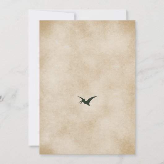 Dinosaur T-Rex Verjaardagsfeest Wilde Dinosaurus Kaart (Achterkant)