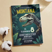 Dinosaur T-rex verjaardagsfeestje Kaart