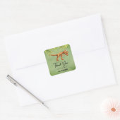 Dinosaur T Rex Verjaardagsfeestje Vierkante Sticker (Envelop)