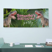 Dinosaur T Rexs Girl Pink Banner (Beurs)