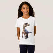 Dinosaur T-shirt voor meisjes (Voorkant volledig)