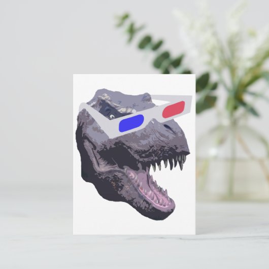 Dinosaur t-shirts briefkaart (Staand voorkant)