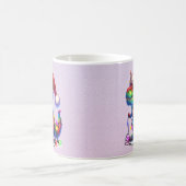 Dinosaur tangled up in fairy christms lights koffiemok (Center)