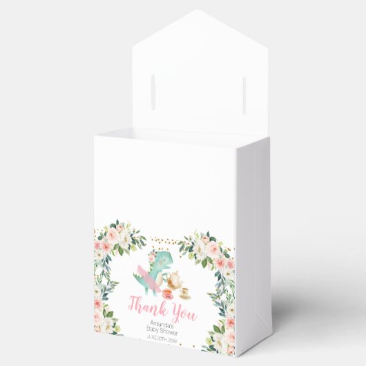 Dinosaur Tea Party Birthday Baby shower Favor Box Bedankdoosjes (Geopend)
