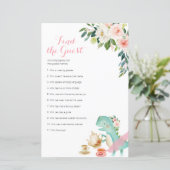 Dinosaur Tea Party Floral Zoek het gastspel (Staand voorkant)