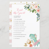 Dinosaur Tea Party Floral Zoek het gastspel (Voorkant / Achterkant)