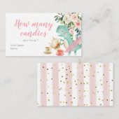 Dinosaur Tea Party raad hoeveel Snoepjes Informatiekaartje (Voorkant / Achterkant)