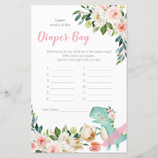 Dinosaur Tea Party raadt wat er in de luiertas zit (Voorkant)