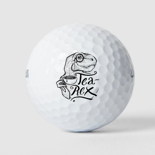 Dinosaur Tea Rex Golfballen (Voorkant)