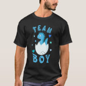 Dinosaur Team Boy Gender Reavel Baby shower Matchi T-shirt (Voorkant)