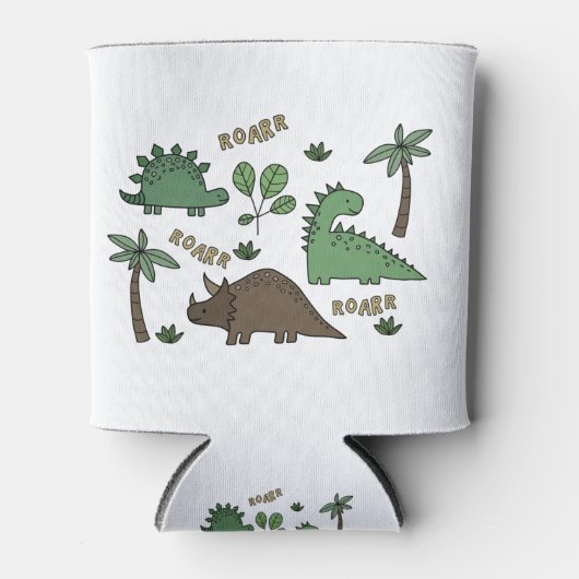 Dinosaur tekening blikjeskoeler (Voorkant)