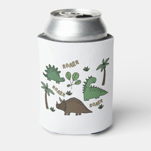 Dinosaur tekening blikjeskoeler (Blikje Achterkant)