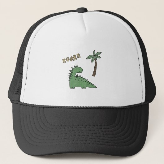 Dinosaur tekening trucker pet (Voorkant)