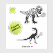 Dinosaur Tennis Sticker Set (Vel)