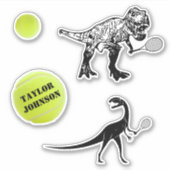 Dinosaur Tennis Sticker Set (Voorkant)
