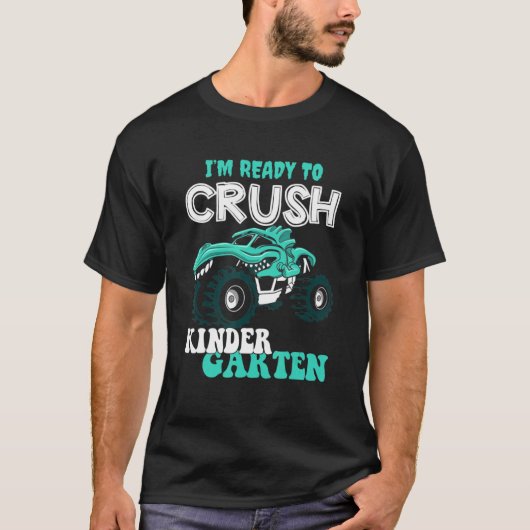 Dinosaur terug naar school jongens die ik klaar he t-shirt (Voorkant)