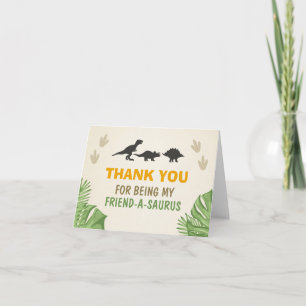 Dinosaur Thank You Card Dino Party Bedankkaart