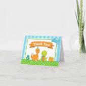 Dinosaur Thank You Card Folded Note Card Bedankkaart (Voorkant)