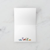 Dinosaur Thank You Card for Kids Birthday Bedankkaart (Binnen)