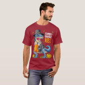 Dinosaur Thanksgiving Boys Turkey Saurus T re T-shirt (Voorkant volledig)