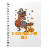 Dinosaur Thanksgiving Boys Turkey Saurus T rex Kin Notitieboek (Voorkant)