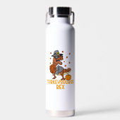 Dinosaur Thanksgiving Boys Turkey Saurus T rex Kin Waterfles (Voorkant)