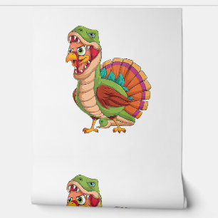Dinosaur Thanksgiving Boys Turkey Saurus T rex Tur Behang