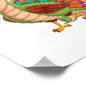 Dinosaur Thanksgiving Boys Turkey Saurus T rex Tur Poster (Hoek)