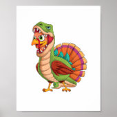 Dinosaur Thanksgiving Boys Turkey Saurus T rex Tur Poster (Voorkant)