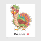 Dinosaur Thanksgiving Boys Turkey Saurus T rex Tur Sticker (Vel)